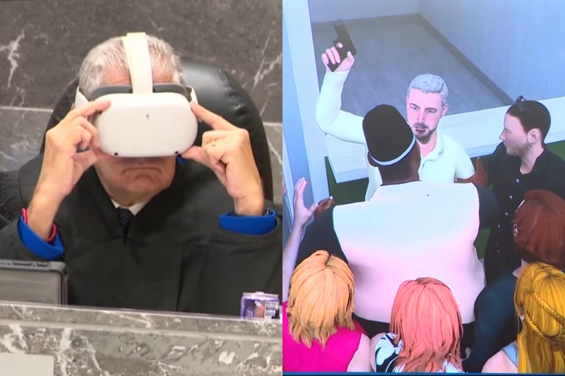 
			Суддя з Флориди вдягнув VR-шолом, щоб побувати на «місці злочину» і побачити події очима обвинуваченого			