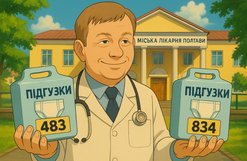 Третя міська лікарня Полтави замовила гуртову кількість підгузків та пелюшок за вартістю вищої роздрібної