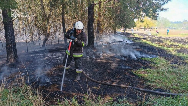На Сумщині вогнеборці 13 разів ліквідовували загоряння сухої рослинності (ВІДЕО)