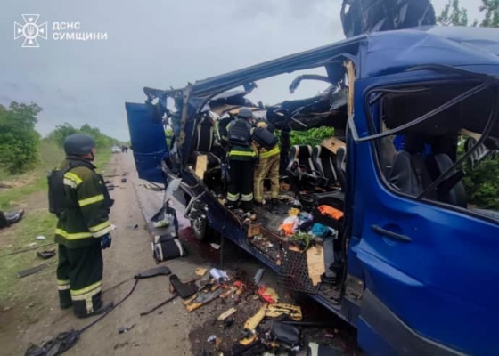 Автобус, у якому росіяни вбили 9 людей на Сумщині, був евакуаційним – мер 