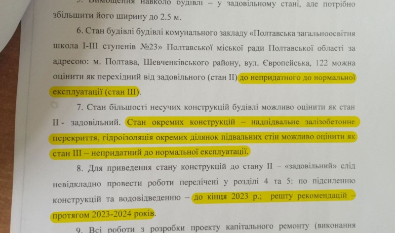 У Полтаві тимчасово закриють на ремонт 23-ю школу: учнів і вчителів переведуть до 28-ї школи